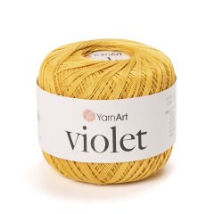 YARNART VIOLET - MERCERIZED LACE YARN MUSTARD - 4940