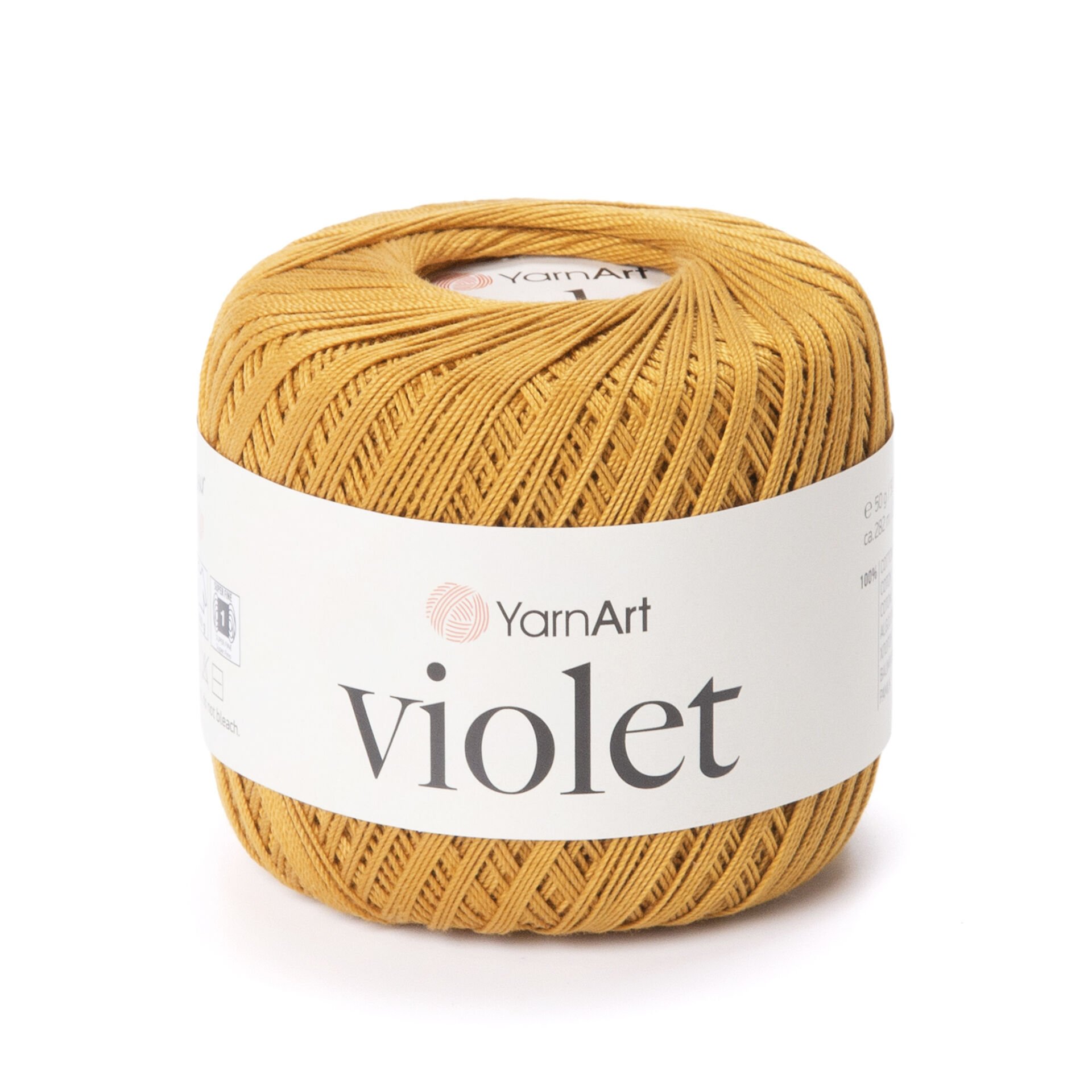 YARNART VIOLET - MERCERIZED LACE YARN CINNAMON - 6340
