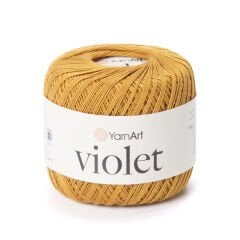 YARNART VIOLET - MERCERIZED LACE YARN CINNAMON - 6340