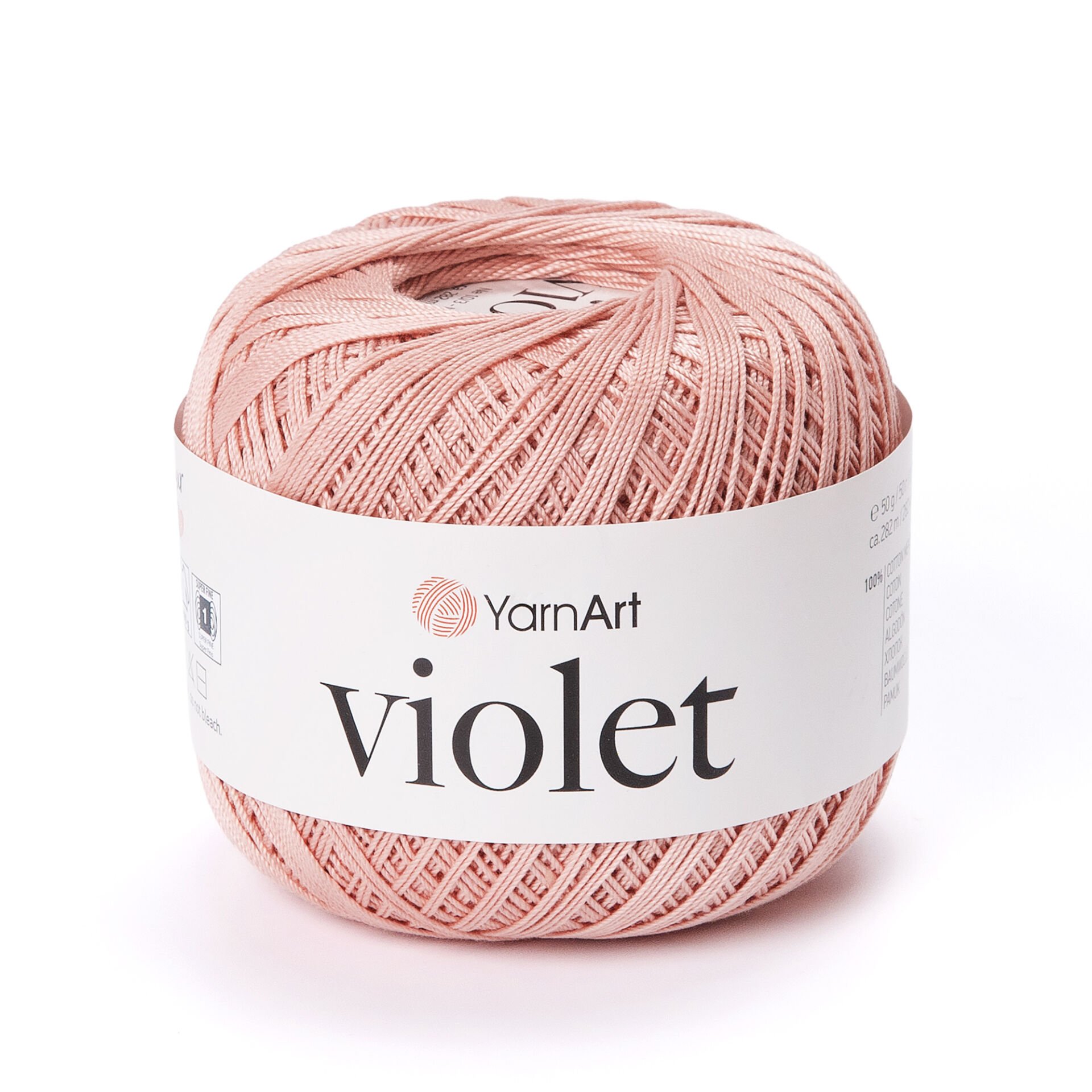 YARNART VIOLET - MERCERIZED LACE YARN DUSTY ROSE - 4105