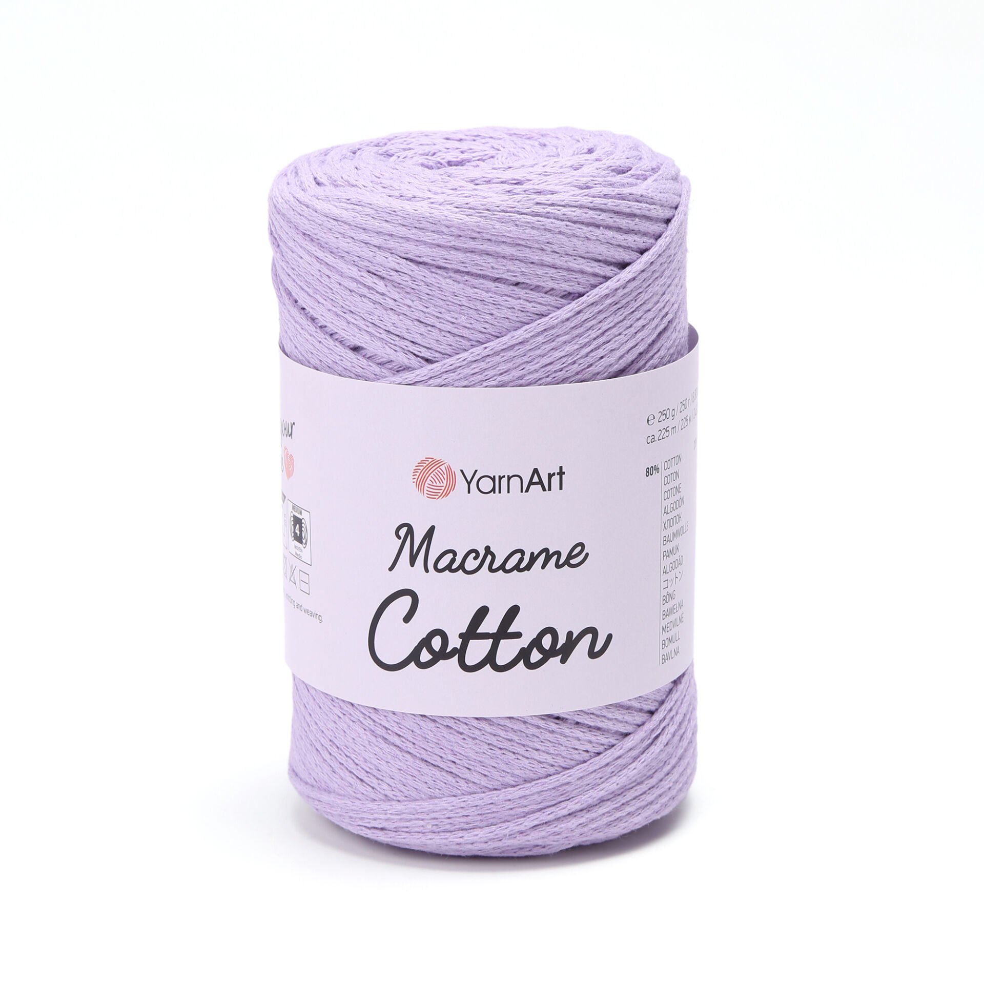 YARNART MACRAME COTTON - MACRAME CORD LILAC - 765