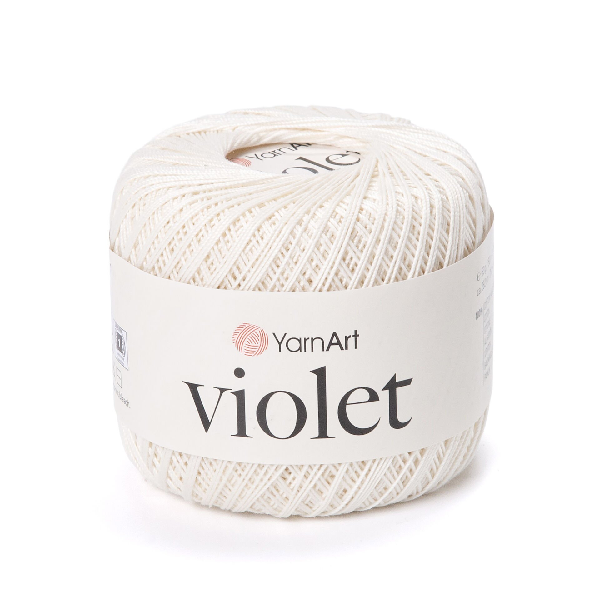 YARNART VIOLET - MERCERIZED LACE YARN OFF-WHITE - 6282