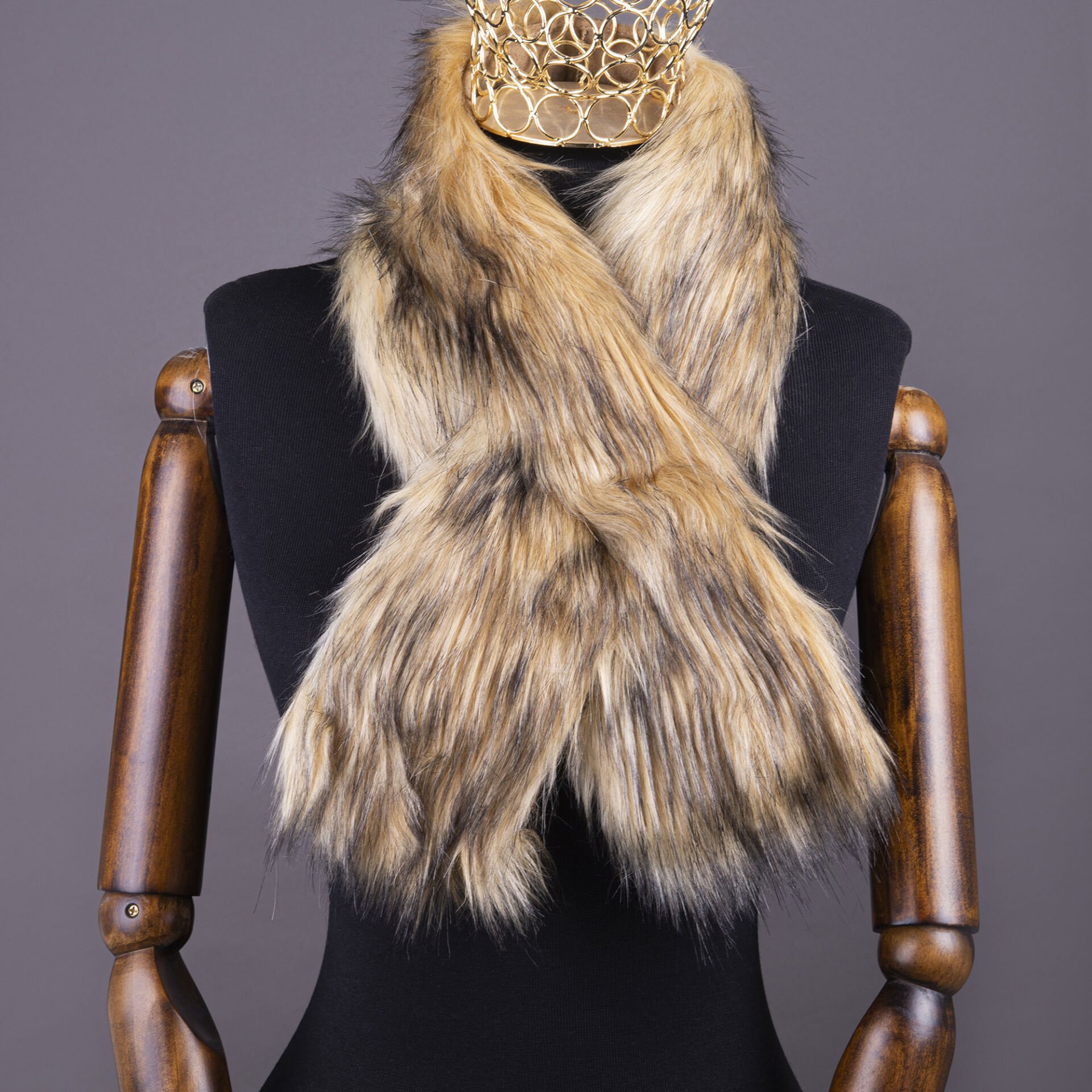 YARNART X-SCARF - FAUX FUR SHAWL VARIEGATED - 06