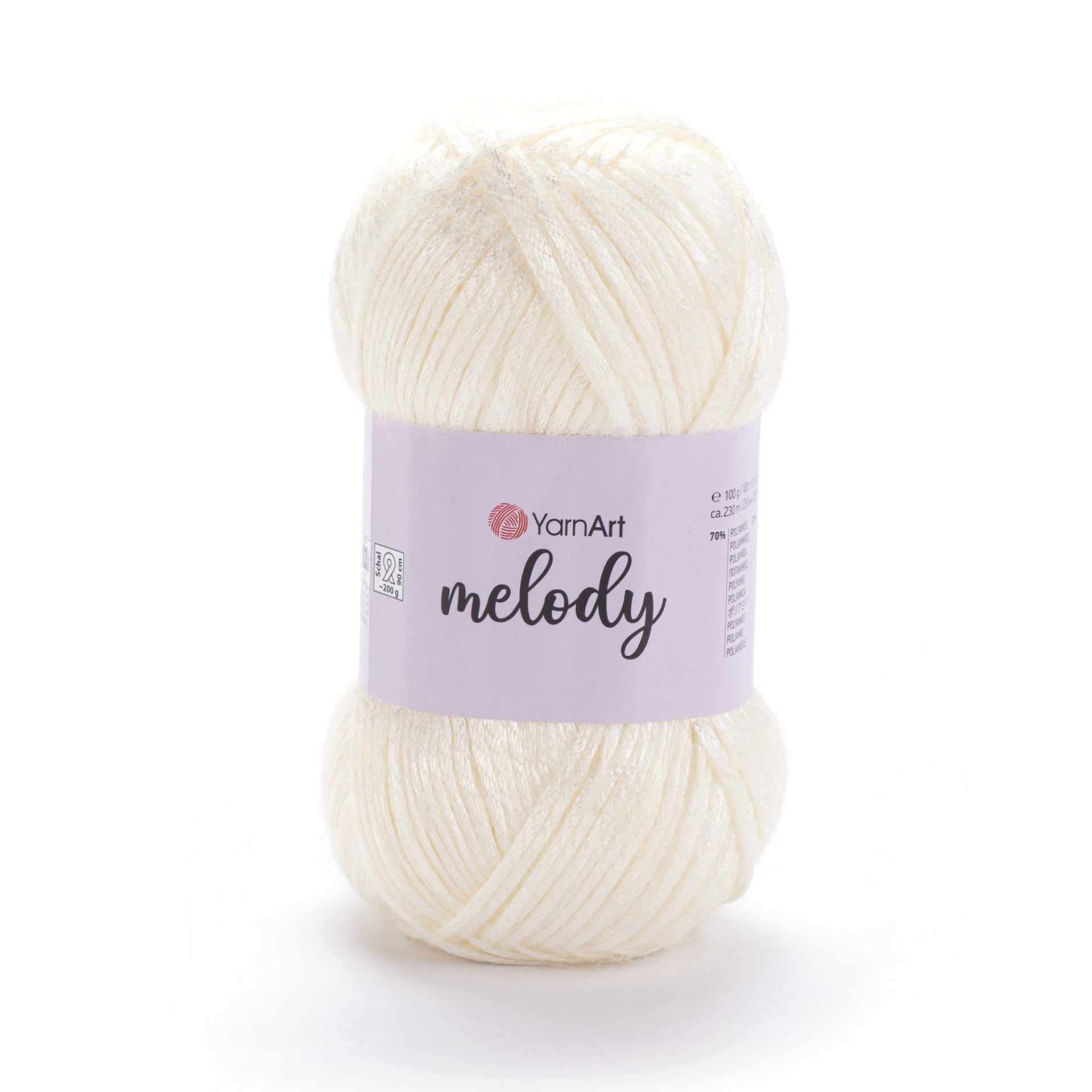 YARNART MELODY - SHINY KNITTING YARN OFF-WHITE - 880