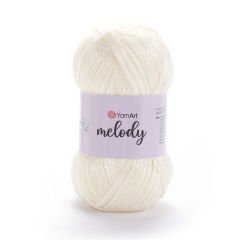 YARNART MELODY - SHINY KNITTING YARN OFF-WHITE - 880