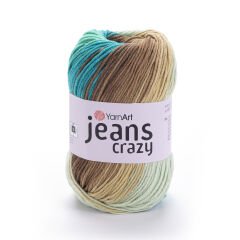 YARNART JEANS CRAZY - MULTICOLOR KNITTING YARN VARIEGATED - 8216