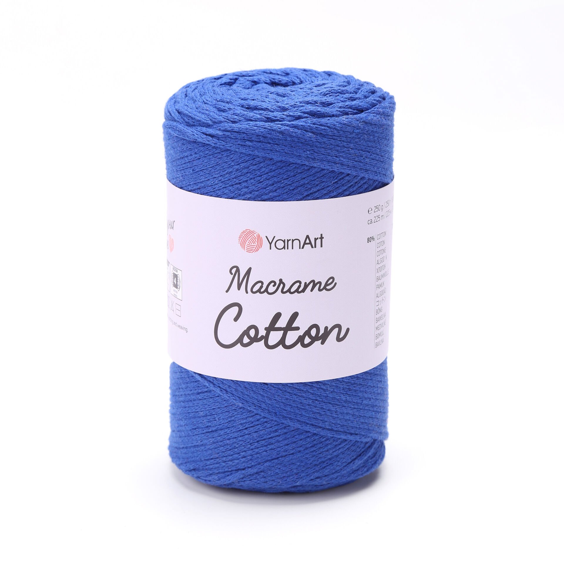 YARNART MACRAME COTTON - MACRAME CORD SAXE BLUE - 772