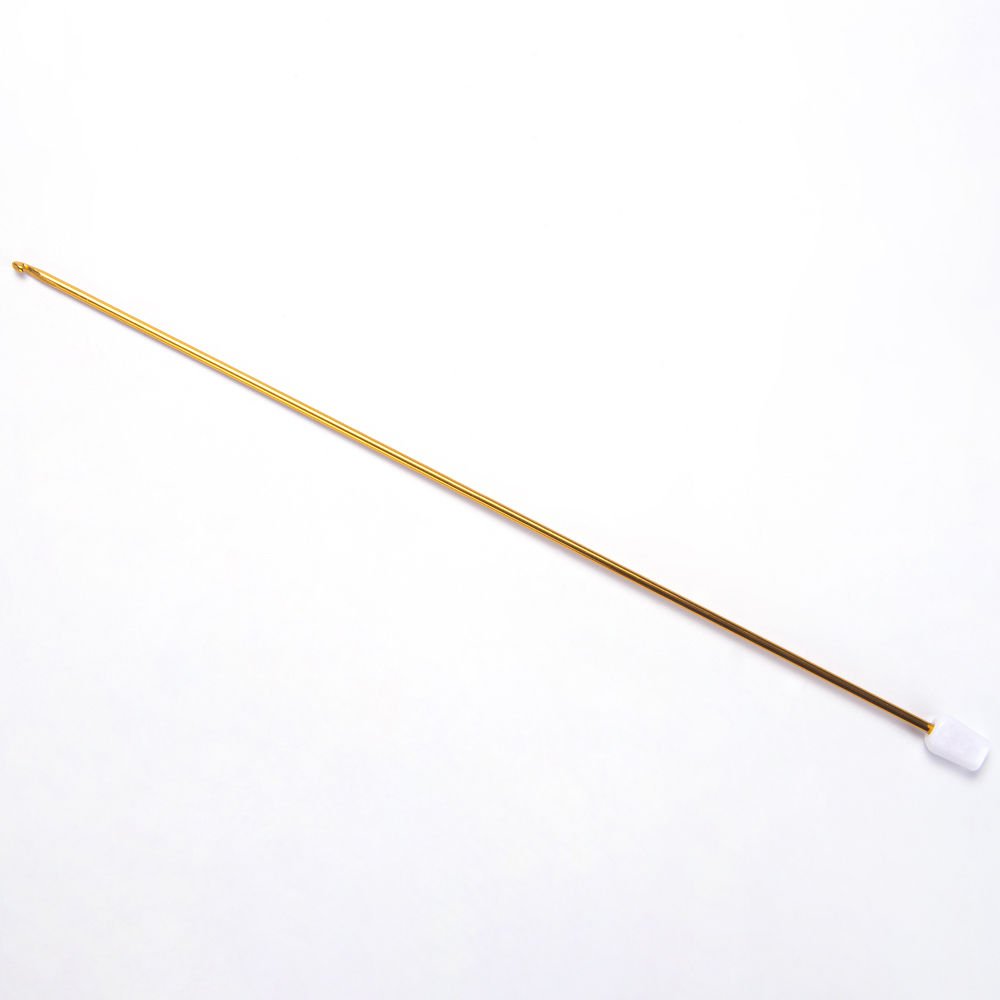 METAL TUNISIAN CROCHET HOOK 25 CM 2 MM - YELLOW