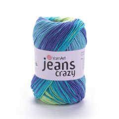 YARNART JEANS CRAZY - MULTICOLOR KNITTING YARN VARIEGATED - 8218