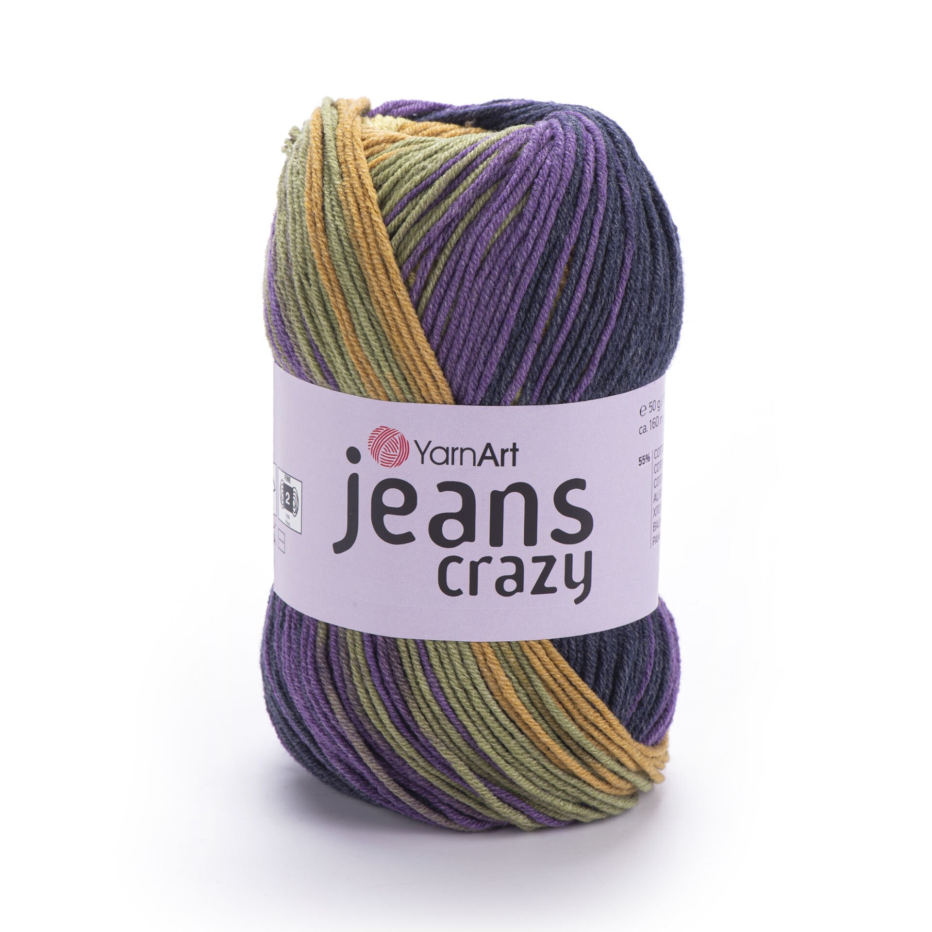 YARNART JEANS CRAZY - MULTICOLOR KNITTING YARN VARIEGATED - 8220