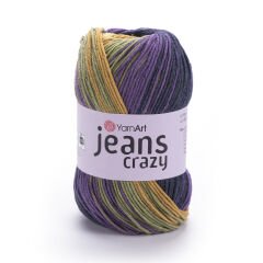 YARNART JEANS CRAZY - MULTICOLOR KNITTING YARN VARIEGATED - 8220
