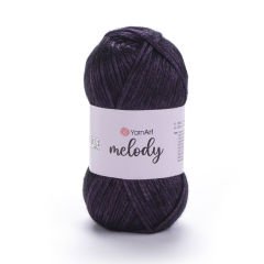 YARNART MELODY - SHINY KNITTING YARN EGGPLANT PURPLE - 889