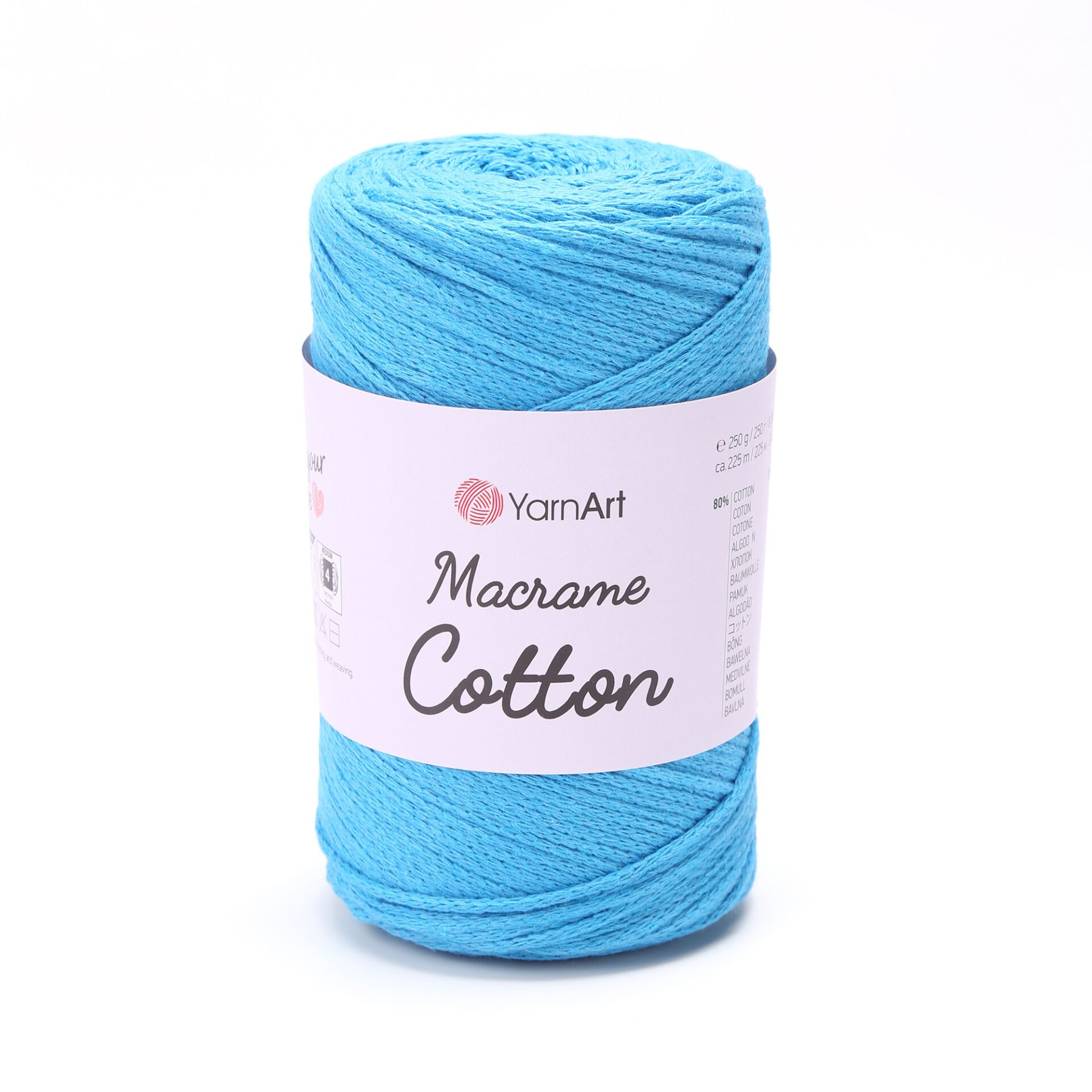YARNART MACRAME COTTON - MACRAME CORD BLUE - 780