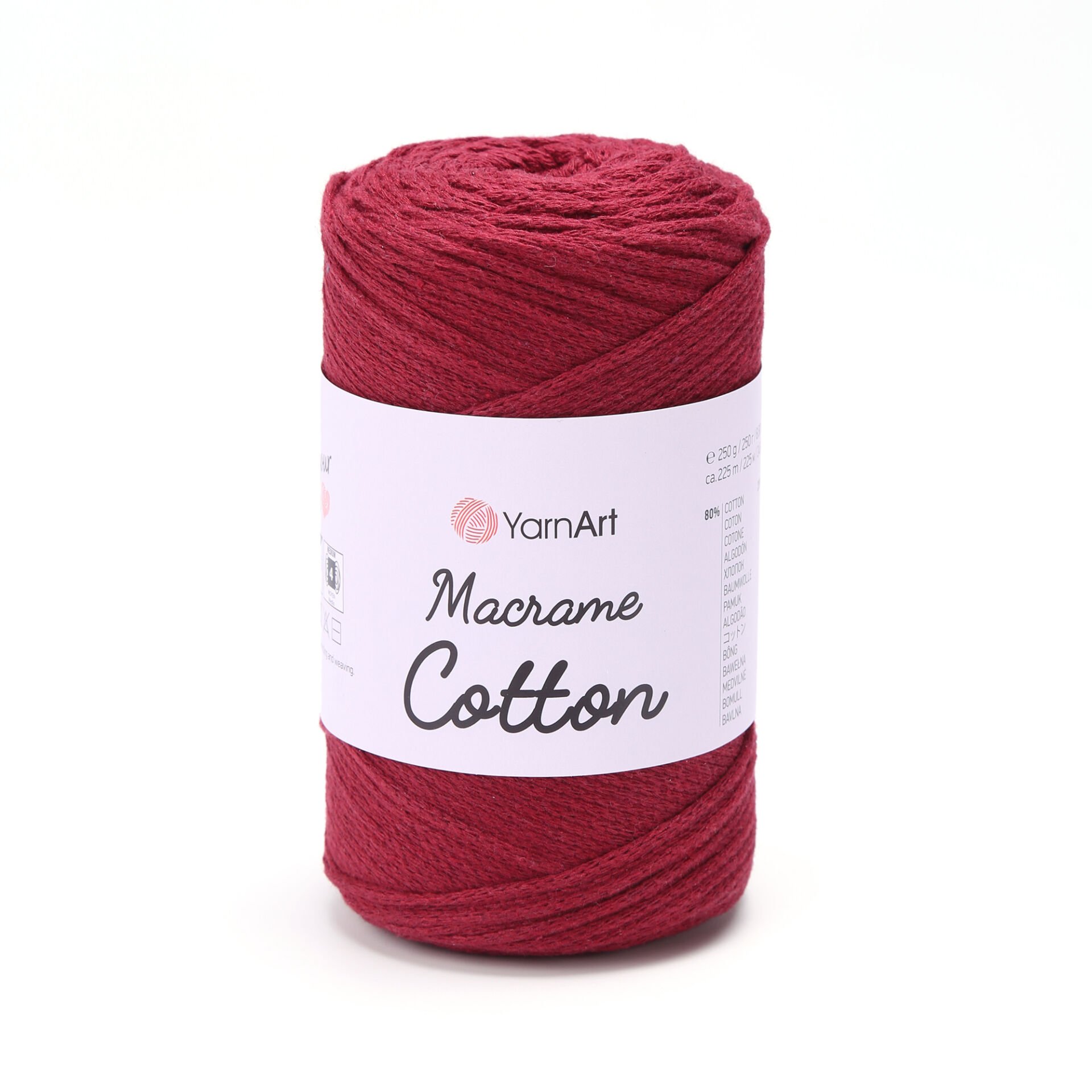 YARNART MACRAME COTTON - MACRAME CORD CLARET - 781