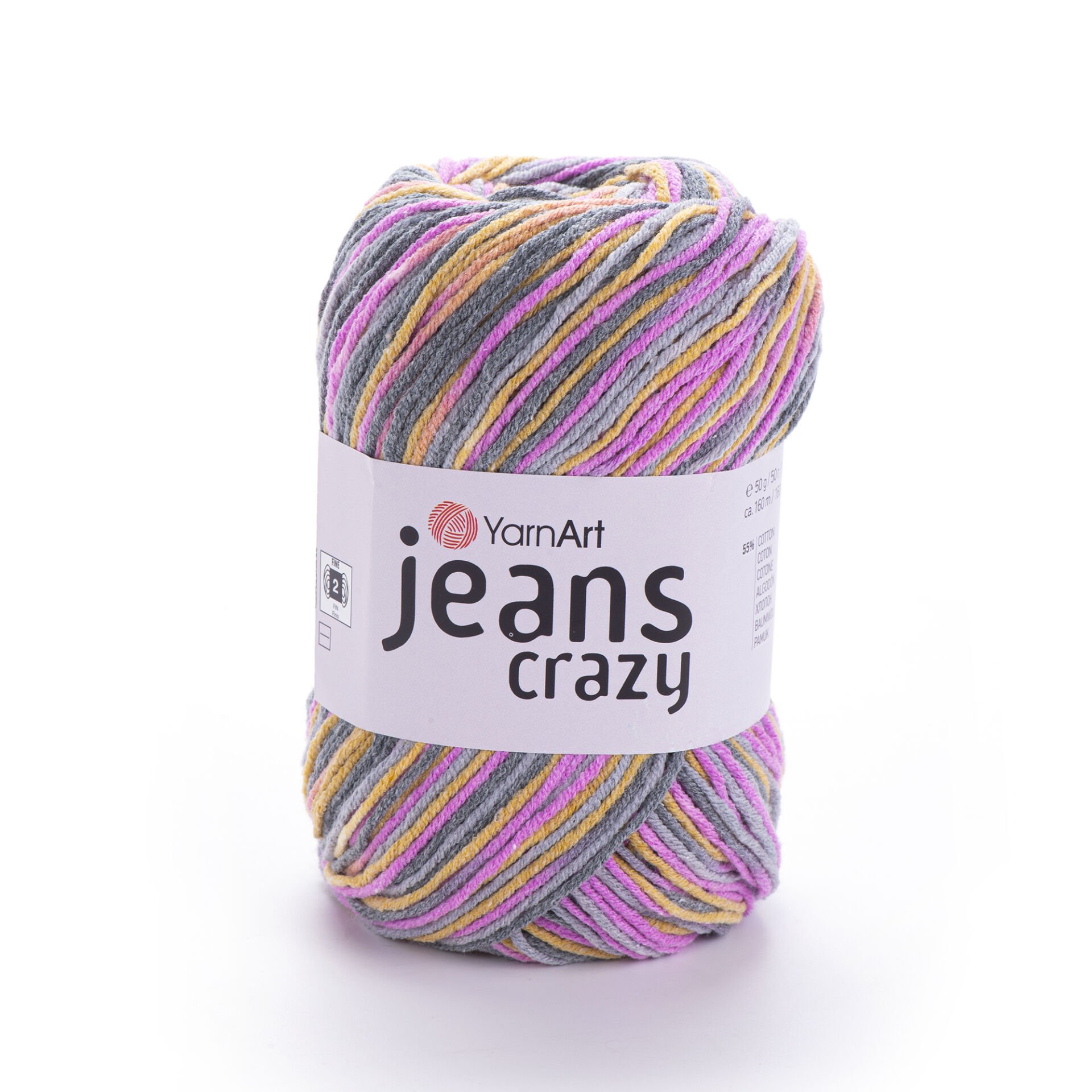 YARNART JEANS CRAZY - MULTICOLOR KNITTING YARN VARIEGATED - 7211