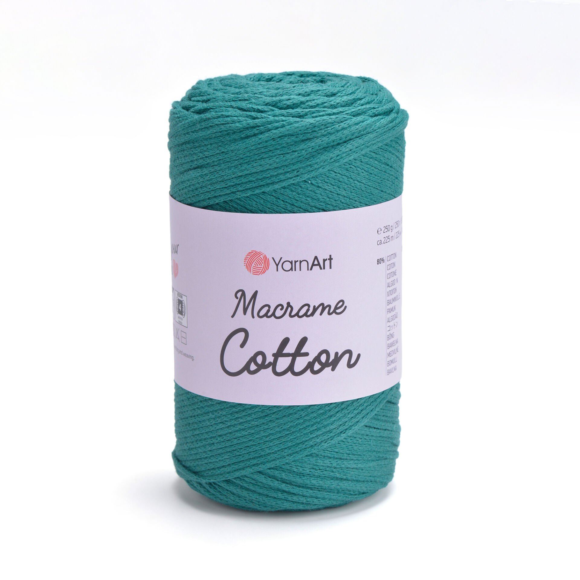 YARNART MACRAME COTTON - MACRAME CORD PETROL GREEN - 783