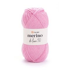YARNART MERINO DE LUXE 50 - KNITTING YARN PINK - 597