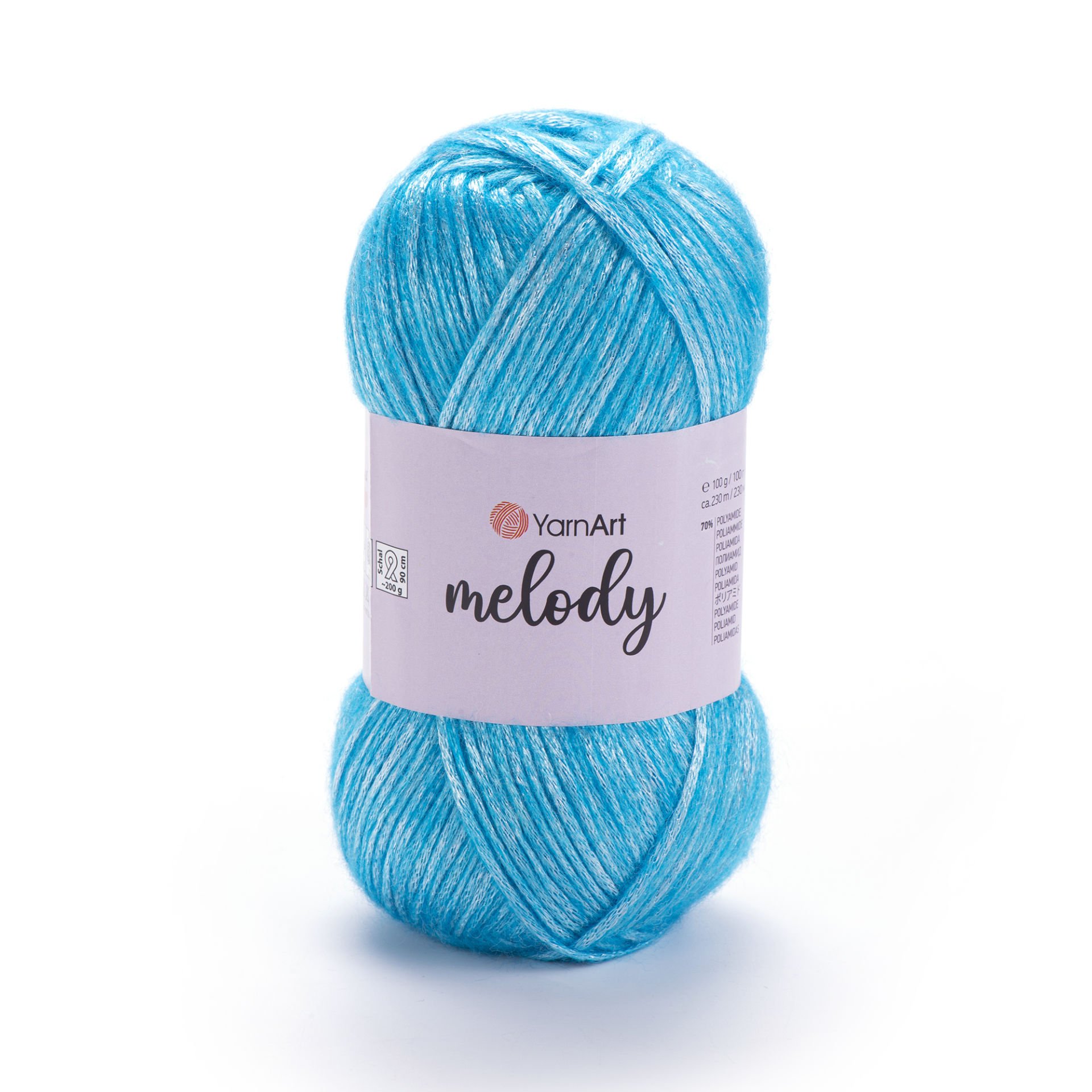 YARNART MELODY - SHINY KNITTING YARN LIGHT BLUE - 893