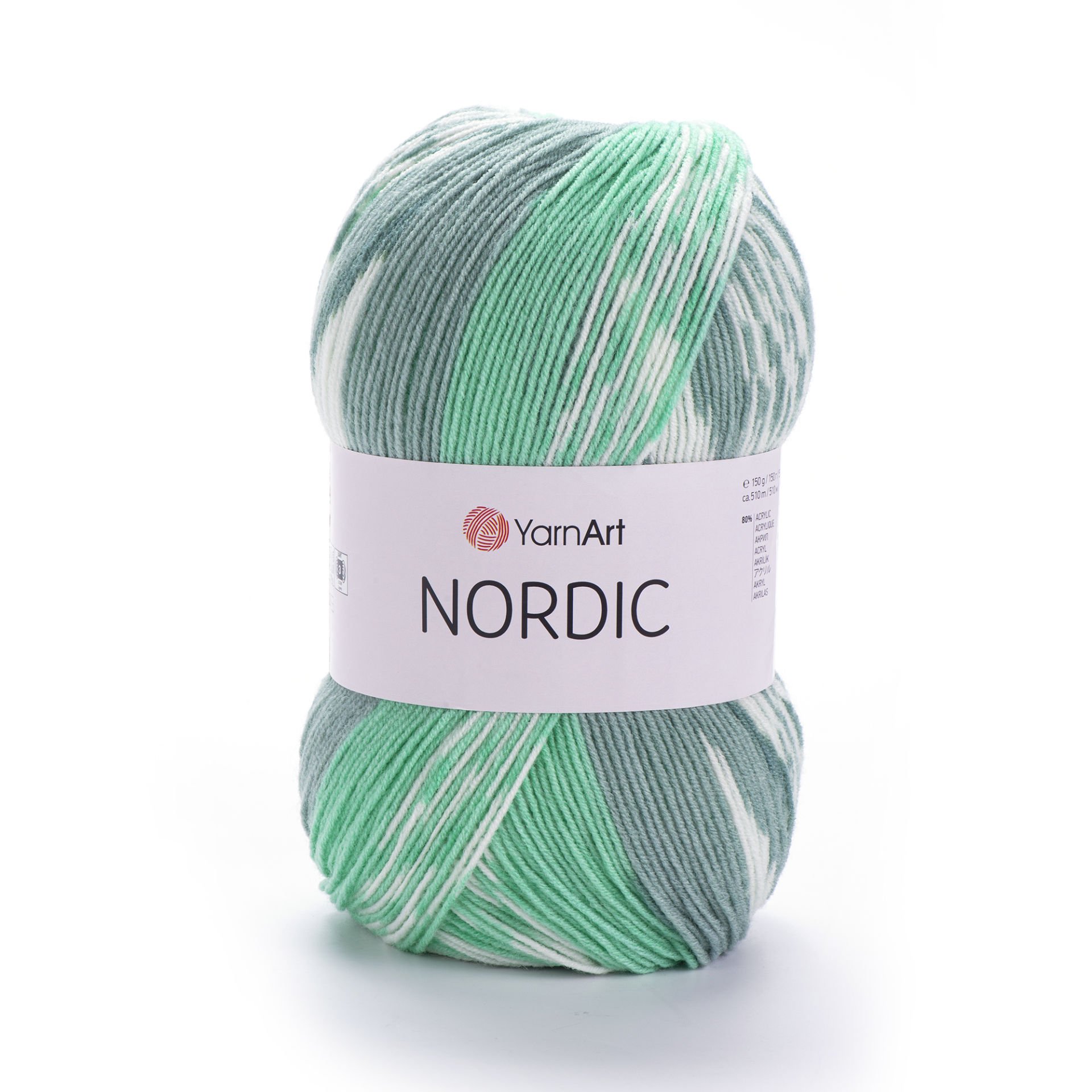 YARNART NORDIC - MULTICOLOR KNITTING YARN VARIEGATED - 668