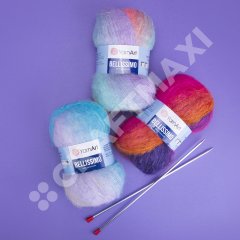 YARNART BELLISSIMO - MULTICOLOR KNITTING YARN VARIEGATED - 1411