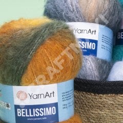 YARNART BELLISSIMO - MULTICOLOR KNITTING YARN VARIEGATED - 1411
