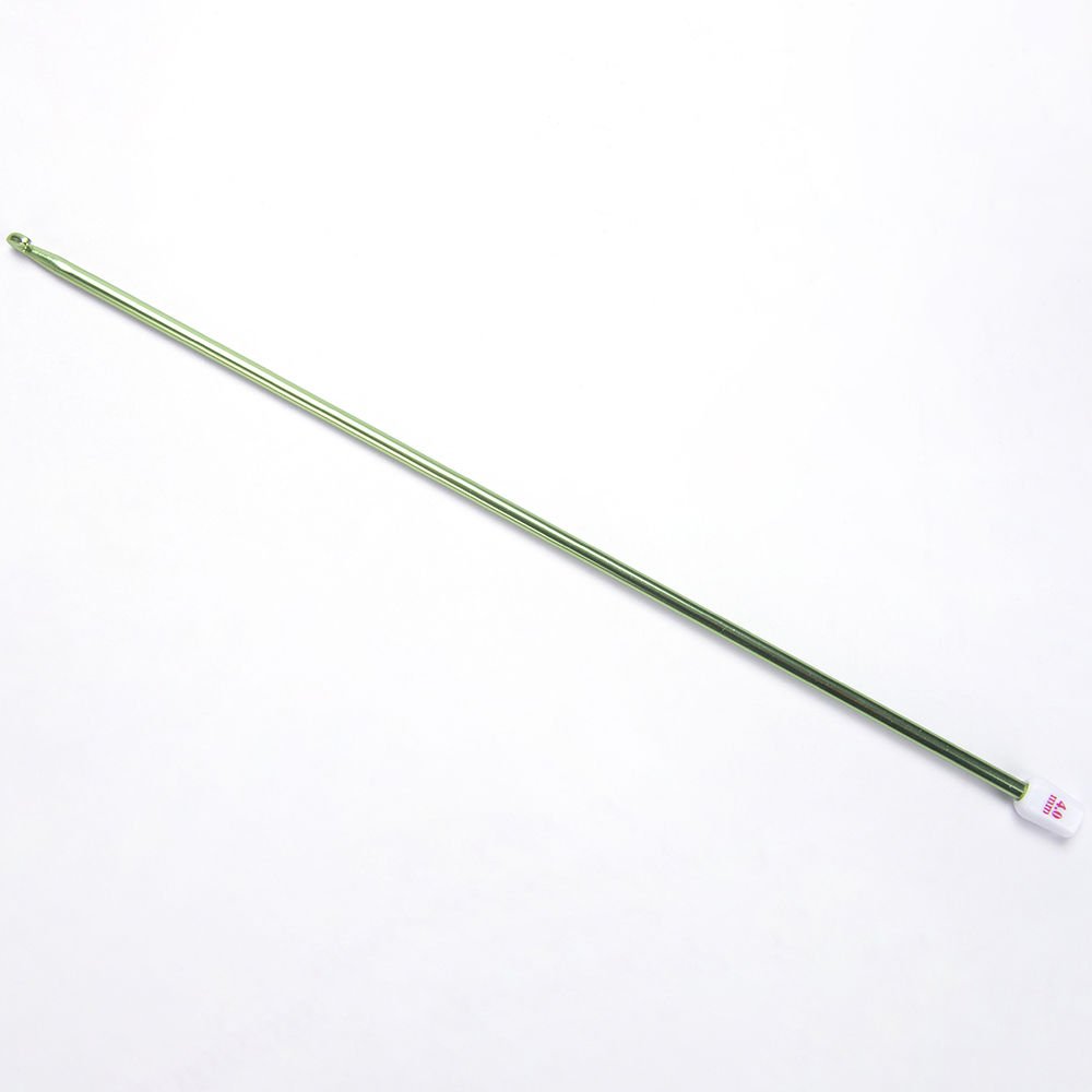 METAL TUNISIAN CROCHET HOOK 25 CM 4 MM - GREEN