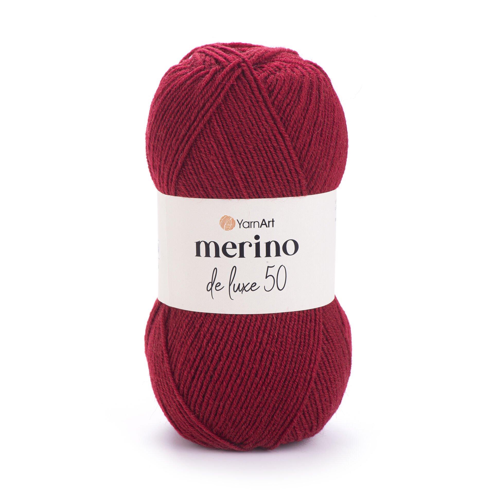 YARNART MERINO DE LUXE 50 - KNITTING YARN DARK RED - 3024
