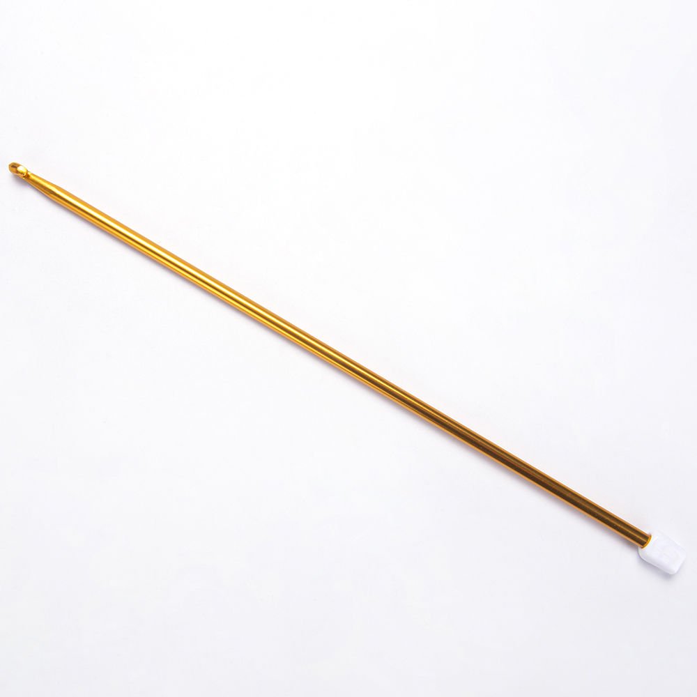 METAL TUNISIAN CROCHET HOOK 25 CM 4.5 MM - YELLOW