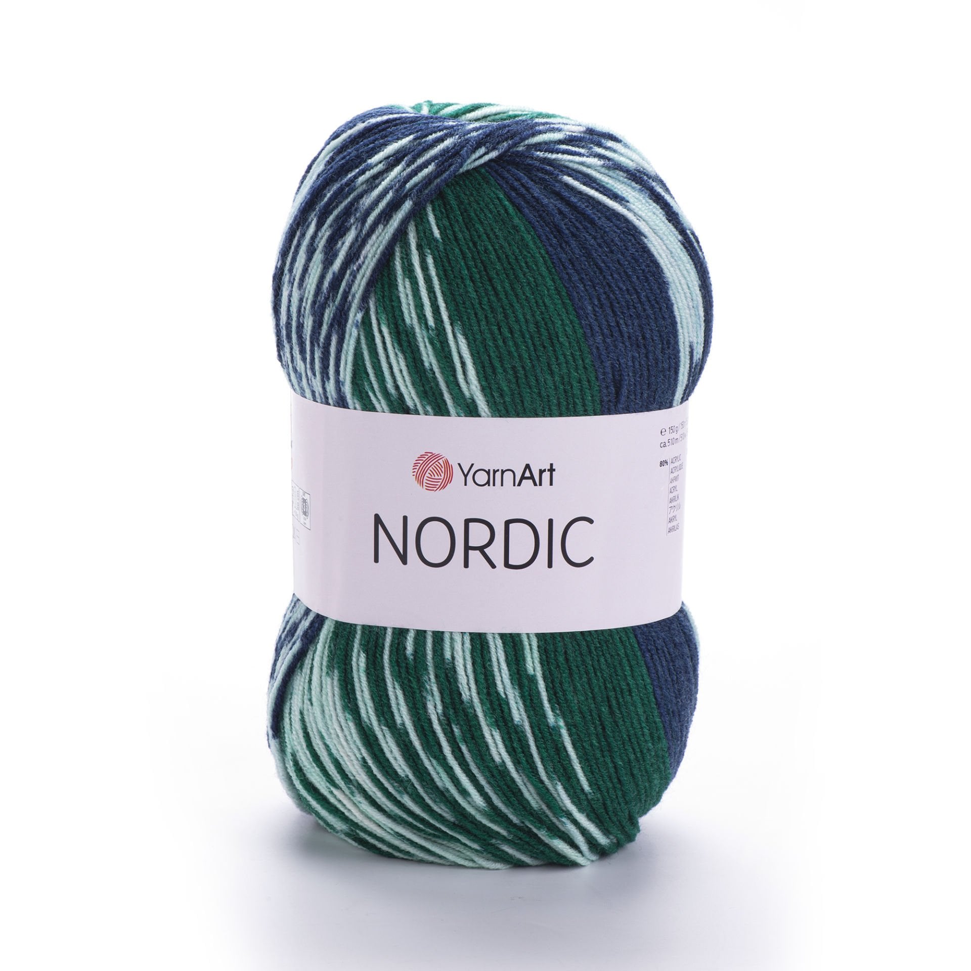 YARNART NORDIC - MULTICOLOR KNITTING YARN VARIEGATED - 670