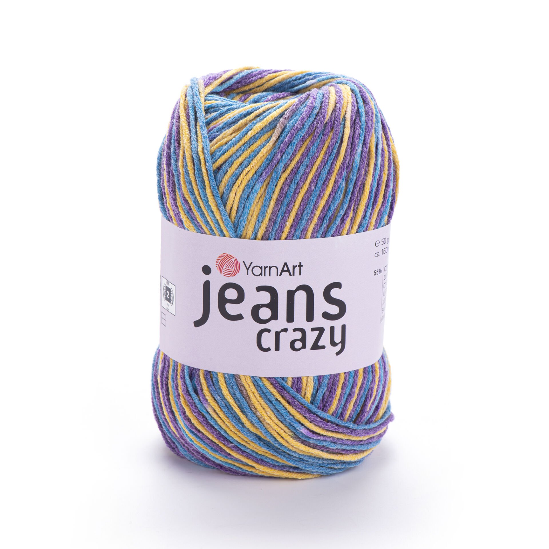 YARNART JEANS CRAZY - MULTICOLOR KNITTING YARN VARIEGATED - 7210