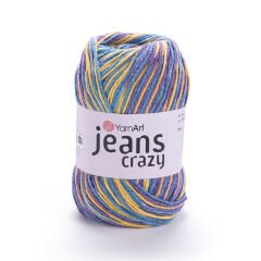 YARNART JEANS CRAZY - MULTICOLOR KNITTING YARN VARIEGATED - 7210