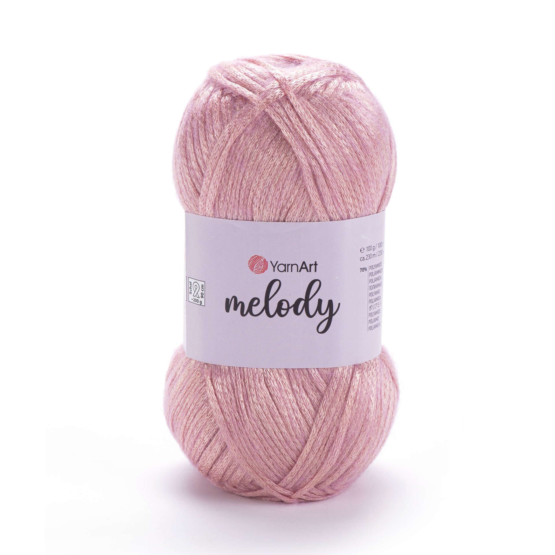 YARNART MELODY - SHINY KNITTING YARN PINK - 897