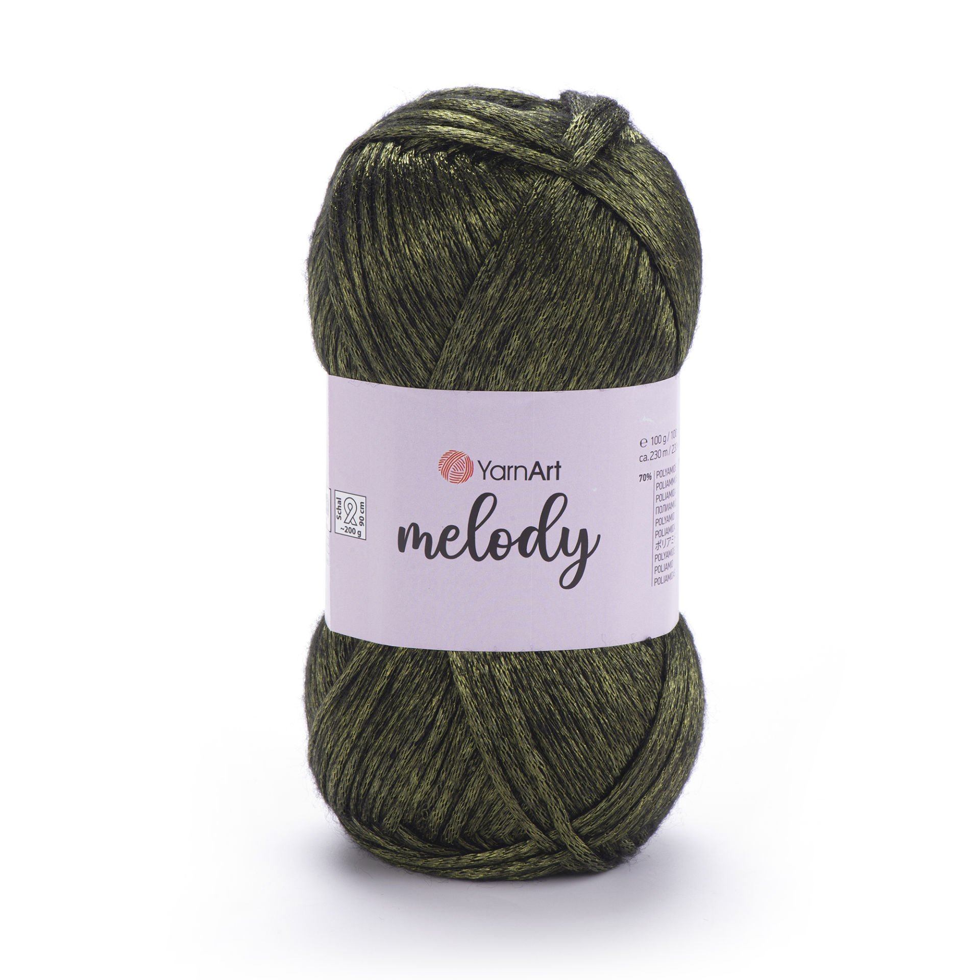 YARNART MELODY - SHINY KNITTING YARN DARK GREEN - 898