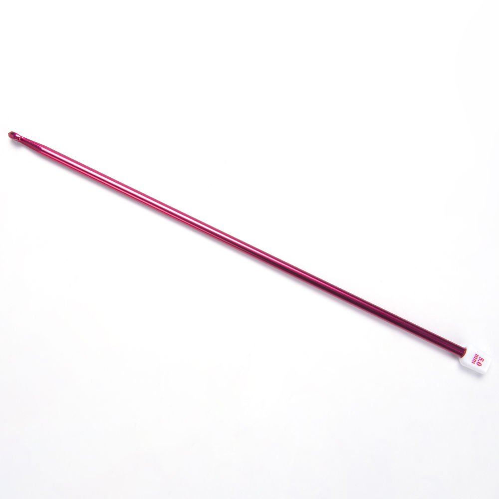 METAL TUNISIAN CROCHET HOOK 25 CM 5 MM - RED