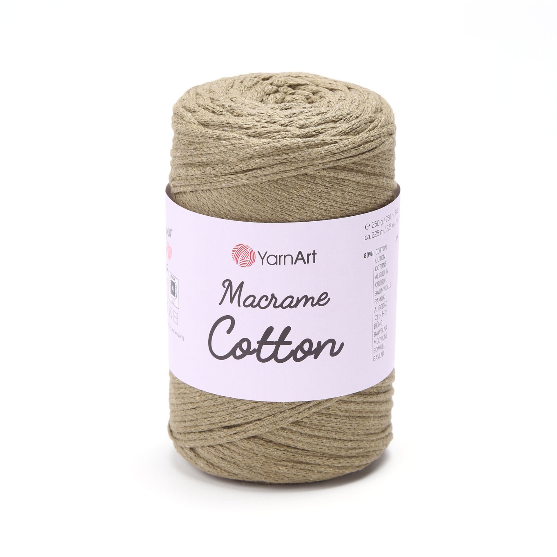 YARNART MACRAME COTTON - MACRAME CORD DARK BEIGE - 793