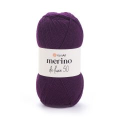 YARNART MERINO DE LUXE 50 - KNITTING YARN PLUM - 10094
