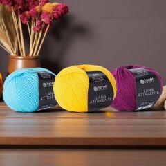 YARNART LANA ATTRAENTE - KNITTING YARN GREEN - 6661