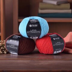 YARNART LANA ATTRAENTE - KNITTING YARN GREEN - 6661
