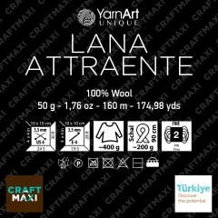 YARNART LANA ATTRAENTE - KNITTING YARN GREEN - 6661