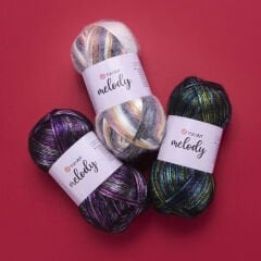 YARNART MELODY - MULTICOLOR SHINY KNITTING YARN