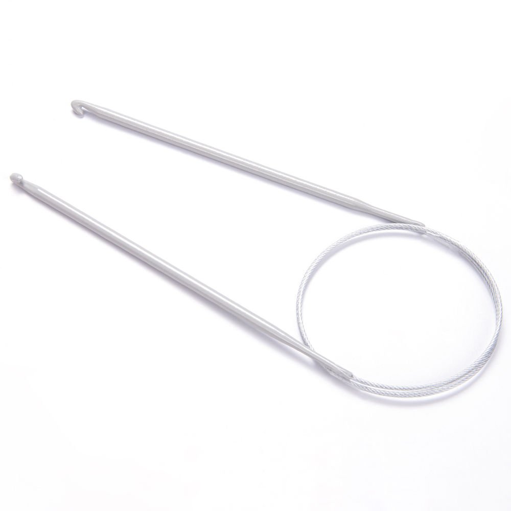 STEEL WIRED CIRCULAR TUNISIAN CROCHET HOOK 80 CM