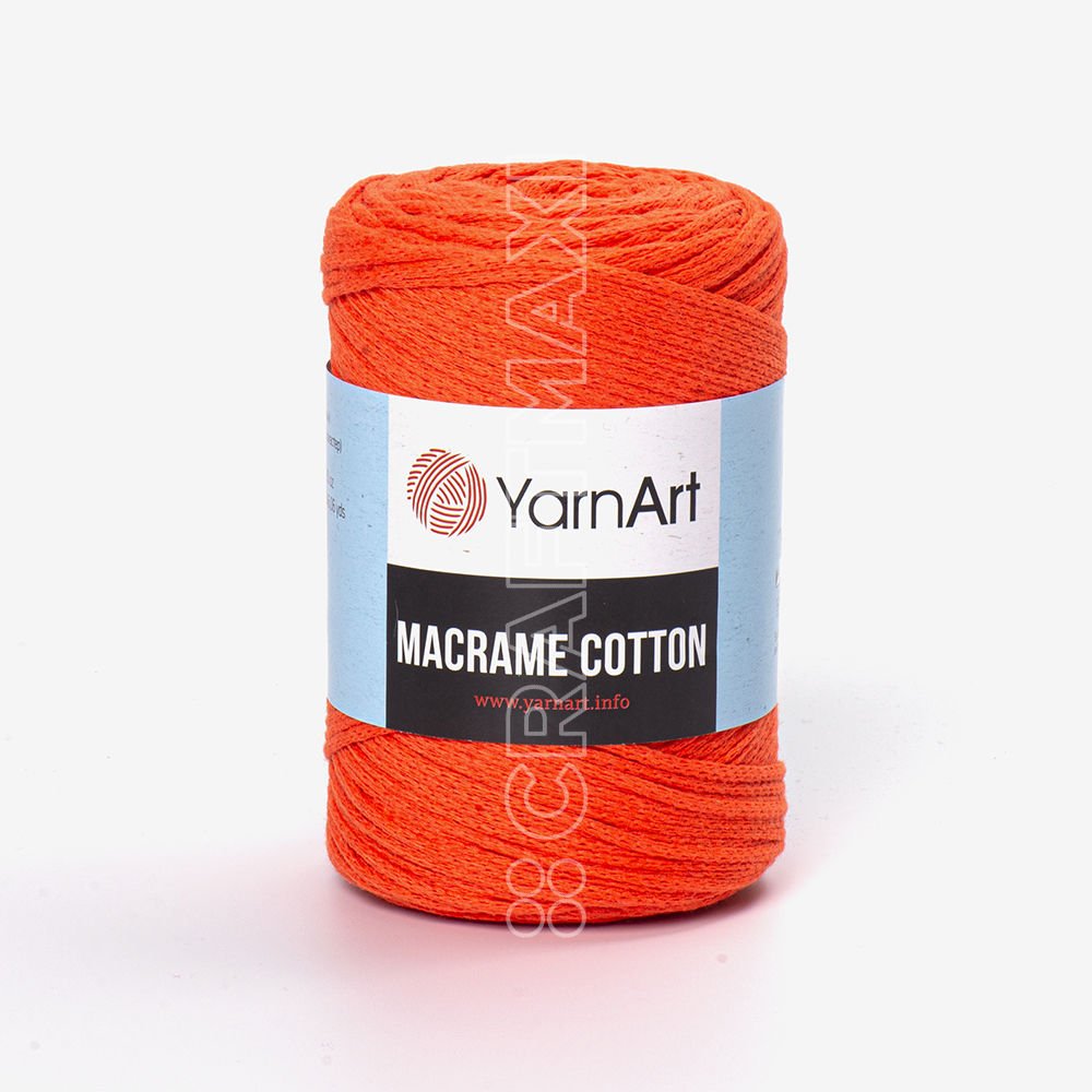 YARNART MACRAME COTTON - MACRAME CORD NEON ORANGE - 800