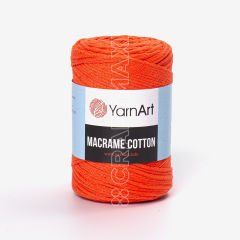 YARNART MACRAME COTTON - MACRAME CORD NEON ORANGE - 800