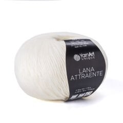 YARNART LANA ATTRAENTE - KNITTING YARN OFF-WHITE - 6601