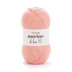 YARNART MERINO DE LUXE 50 - KNITTING YARN PINKISH ORANGE - 565