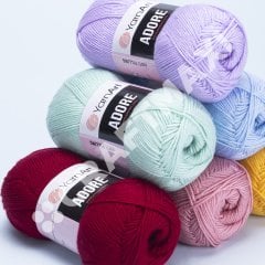 YARNART ADORE - ANTI-PILLING KNITTING YARN ICE GREY - 346