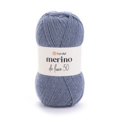 YARNART MERINO DE LUXE 50 - KNITTING YARN DARK GREY - 3864
