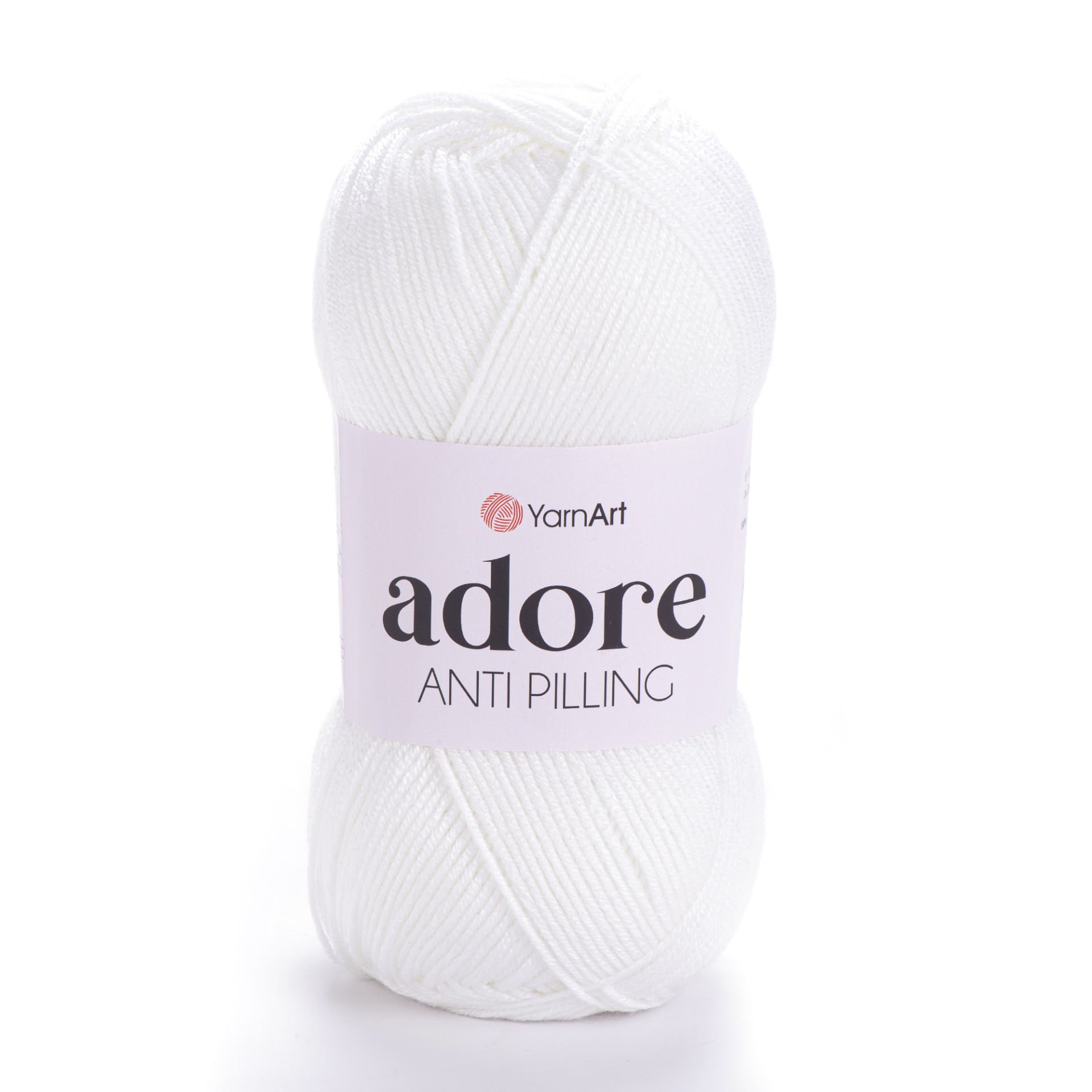 YARNART ADORE - ANTI-PILLING KNITTING YARN OPTIC WHITE - 330
