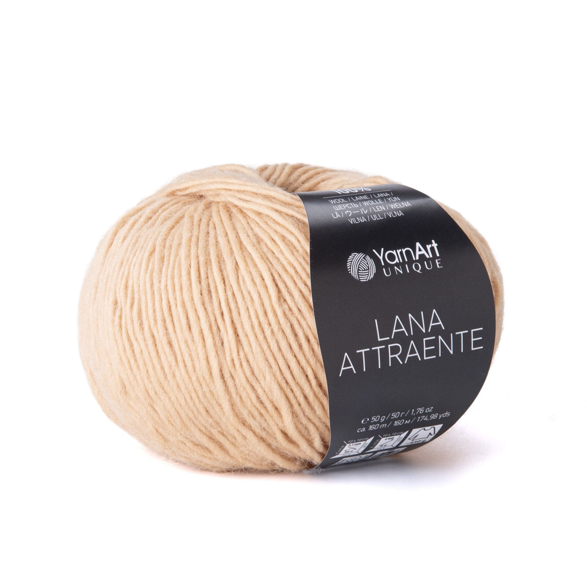 YARNART LANA ATTRAENTE - KNITTING YARN BEIGE - 6604