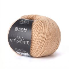 YARNART LANA ATTRAENTE - KNITTING YARN BEIGE - 6604